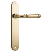 Verona Lever Oval Backplate Polished Brass