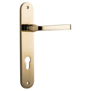 Annecy Lever Oval Backplate Polished Brass