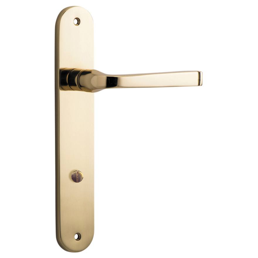 Annecy Lever Oval Backplate Polished Brass
