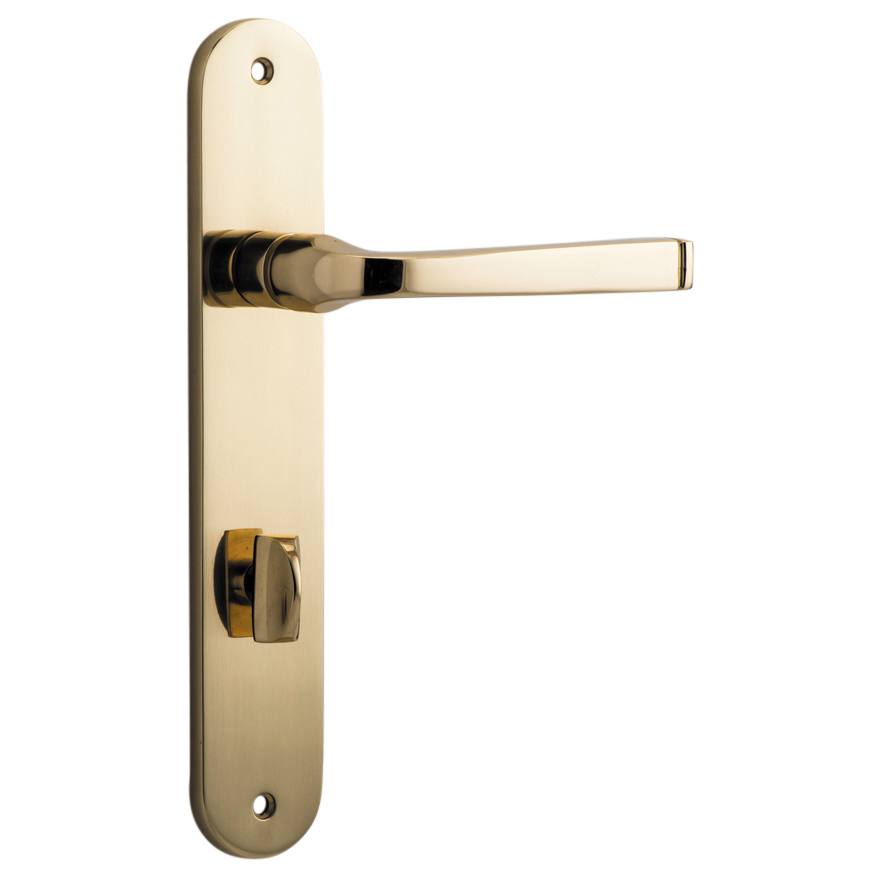 Annecy Lever Oval Backplate Polished Brass