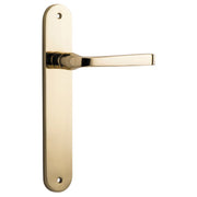 Annecy Lever Oval Backplate Polished Brass