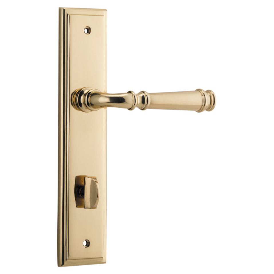 Verona Lever Stepped Backplate Polished Brass