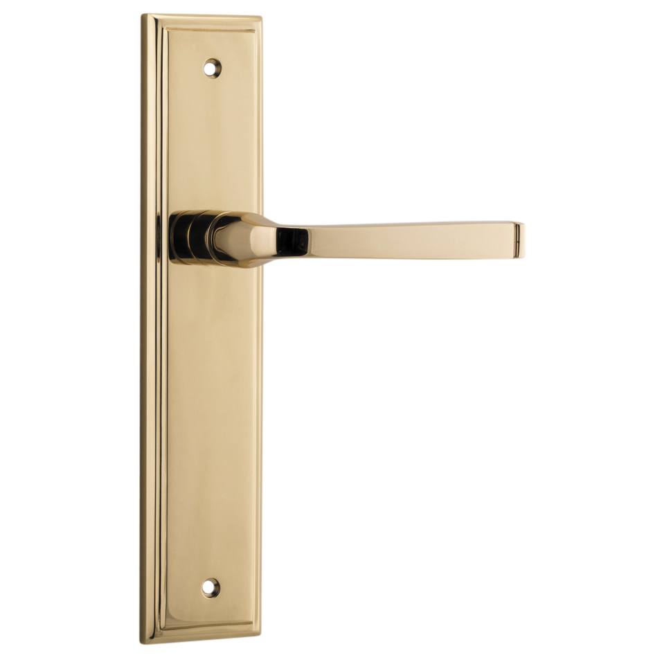 Annecy Lever Stepped Backplate Polished Brass