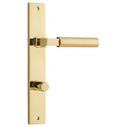 Berlin Lever Polished Brass Rectangular Backplate