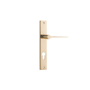 Como Lever Polished Brass Rectangular Backplate