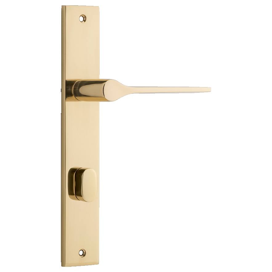 Como Lever Polished Brass Rectangular Backplate