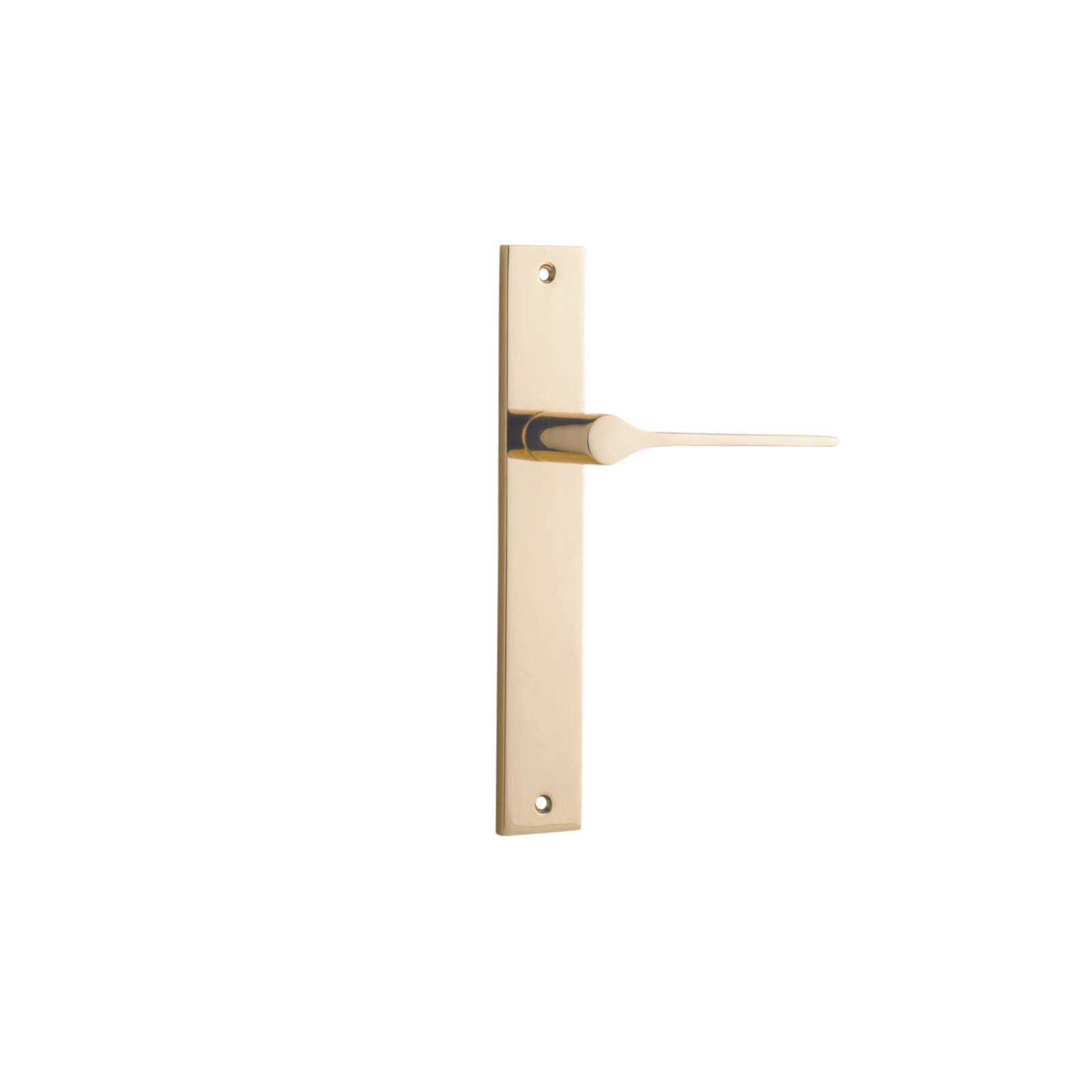 Como Lever Polished Brass Rectangular Backplate