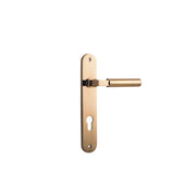 Berlin Lever Polished Brass Oval Backplate