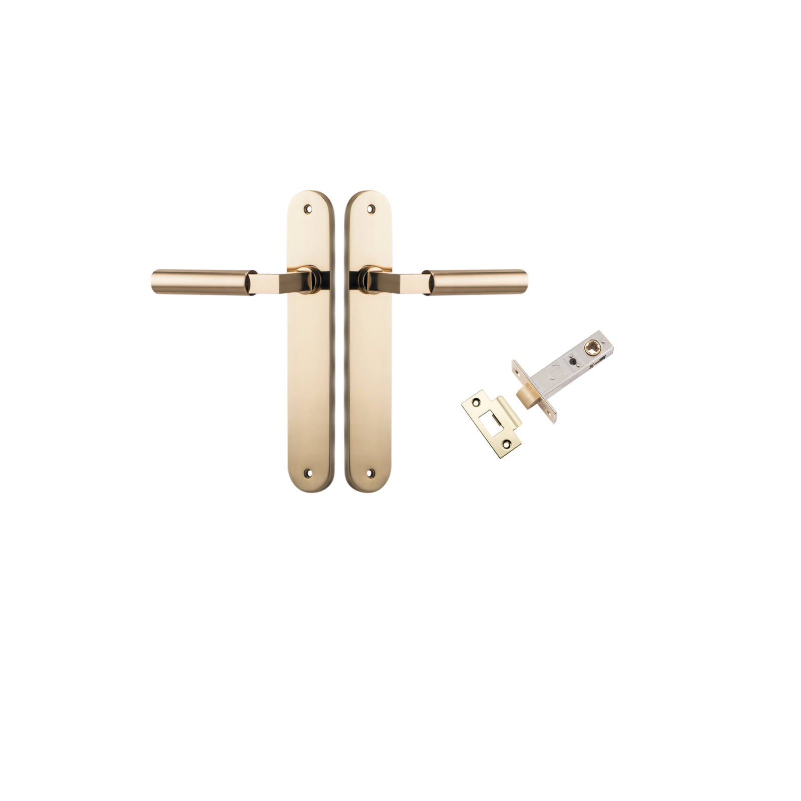 Berlin Lever Oval Backplate Passage Kit Polished Brass