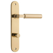 Berlin Lever Polished Brass Oval Backplate