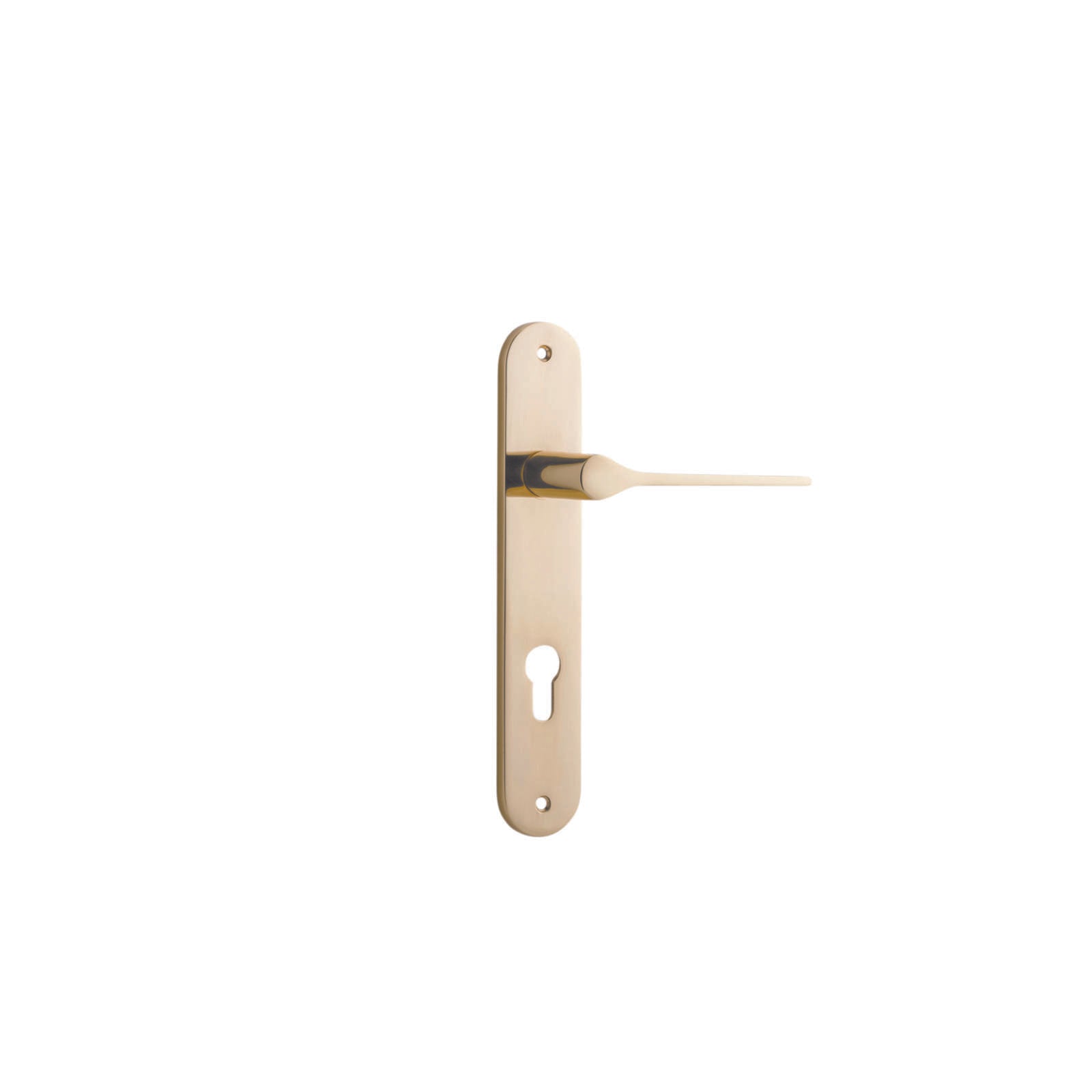 Como Lever Polished Brass Oval Backplate