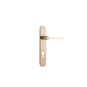 Como Lever Polished Brass Oval Backplate