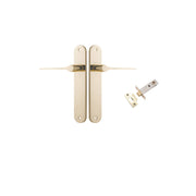 Como Lever Oval Backplate Passage Kit Polished Brass