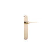 Como Lever Polished Brass Oval Backplate