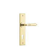 Sarlat Lever Polished Brass Chamfered Backplate