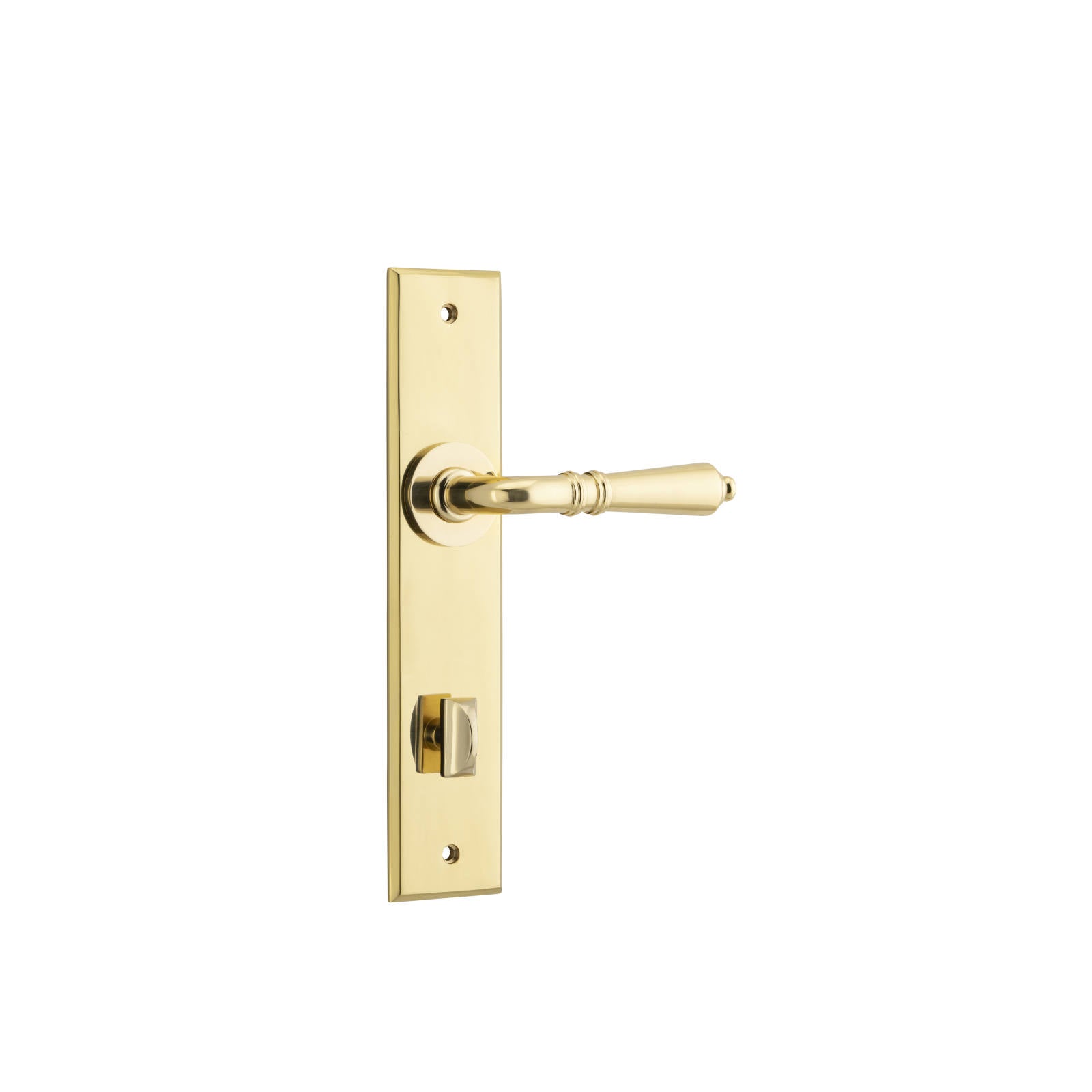 Sarlat Lever Polished Brass Chamfered Backplate