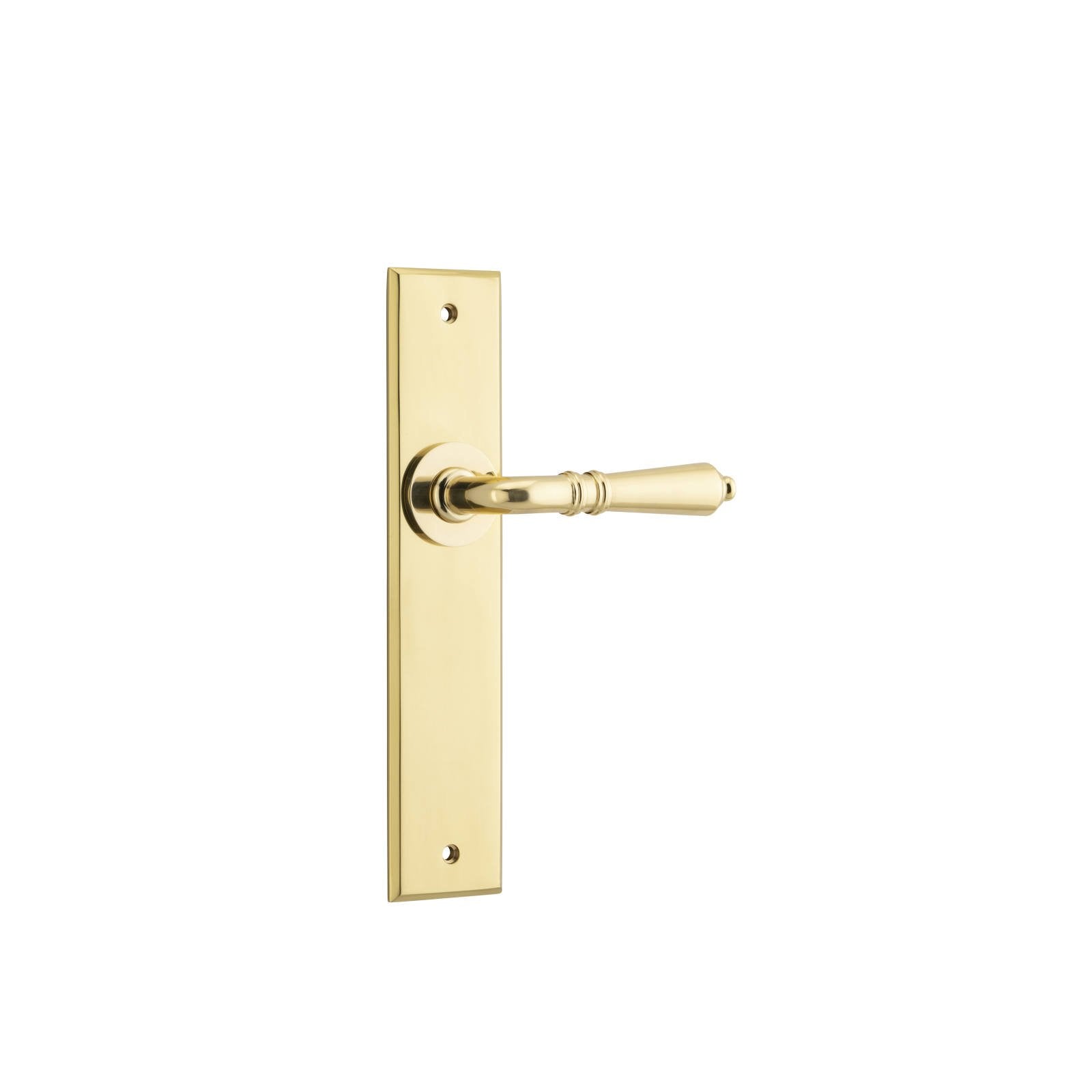 Sarlat Lever Polished Brass Chamfered Backplate