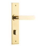 Bronte Lever Polished Brass Chamfered Backplate