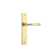 Verona Lever Polished Brass Chamfered Backplate
