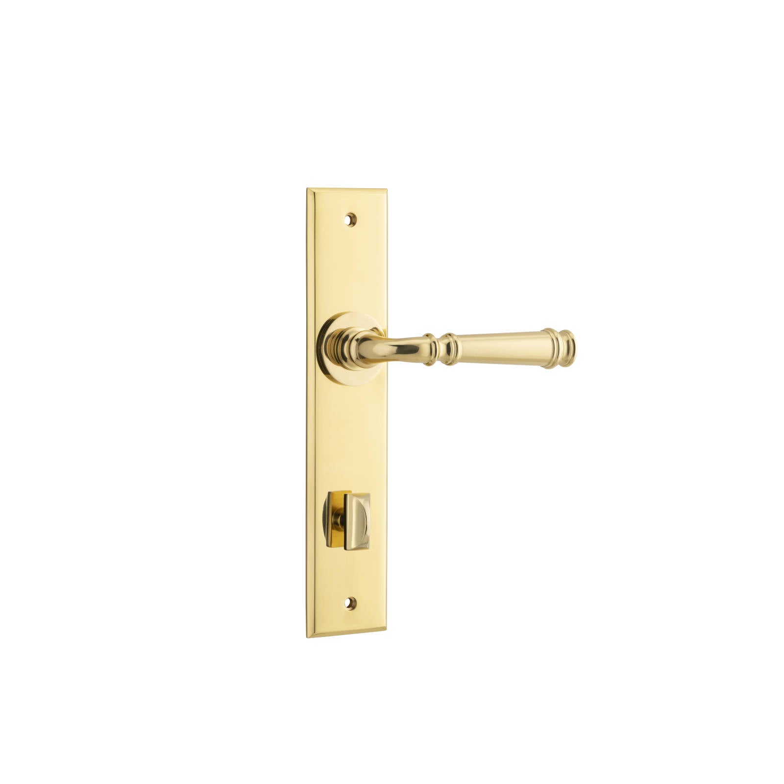Verona Lever Polished Brass Chamfered Backplate