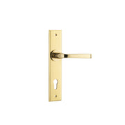 Annecy Lever Chamfered Backplate Polished Brass