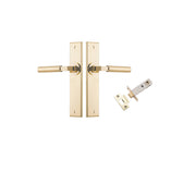 Berlin Lever Chamfered Backplate Passage Kit Polished Brass