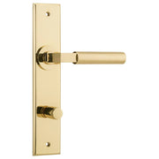 Berlin Lever Polished Brass Chamfered Backplate