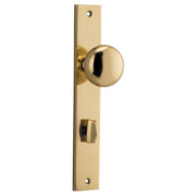 Cambridge Knob Rectangular Backplate Polished Brass