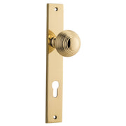 Guildford Knob Rectangular Backplate Polished Brass