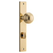 Guildford Knob Rectangular Backplate Polished Brass