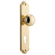 Paddington Knob Shouldered Backplate Polished Brass