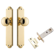 Paddington Knob Shouldered Backplate Passage Kit Polished Brass