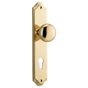 Cambridge Knob Shouldered Backplate Polished Brass