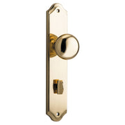 Cambridge Knob Shouldered Backplate Polished Brass