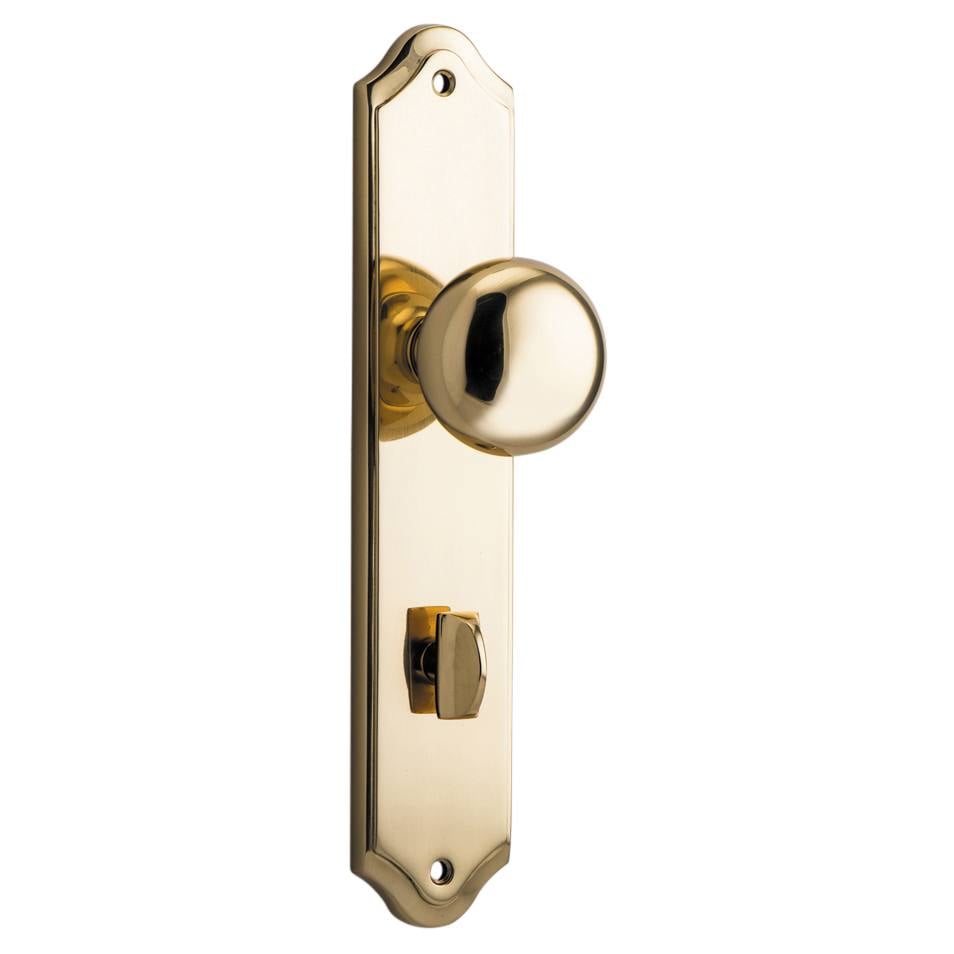 Cambridge Knob Shouldered Backplate Polished Brass