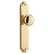 Cambridge Knob Shouldered Backplate Polished Brass