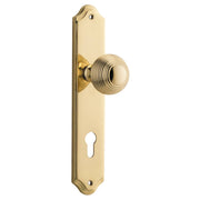 Guildford Knob Shouldered Backplate Polished Brass