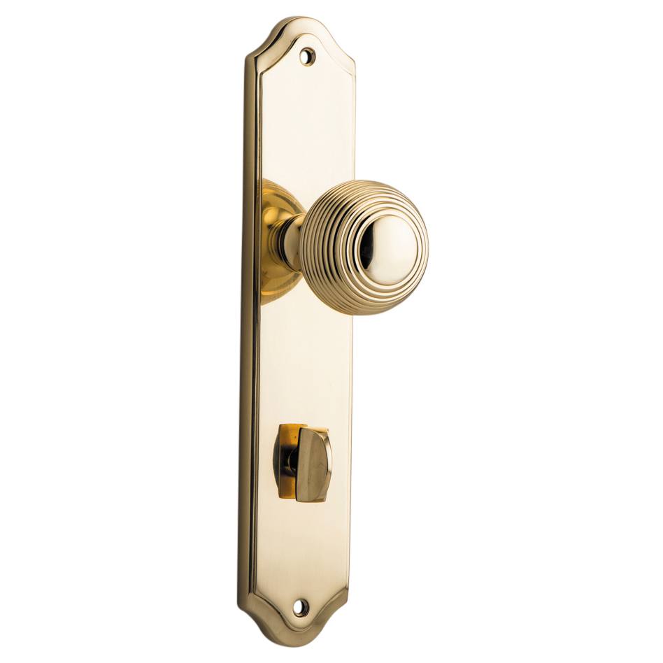 Guildford Knob Shouldered Backplate Polished Brass