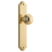 Guildford Knob Shouldered Backplate Polished Brass