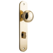 Paddington Knob Oval Backplate Polished Brass