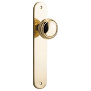 Paddington Knob Oval Backplate Polished Brass