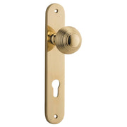 Guildford Knob Oval Backplate Polished Brass