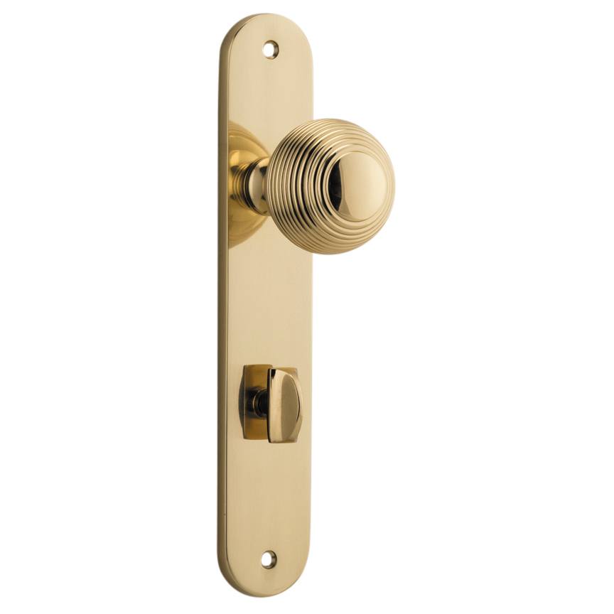 Guildford Knob Oval Backplate Polished Brass