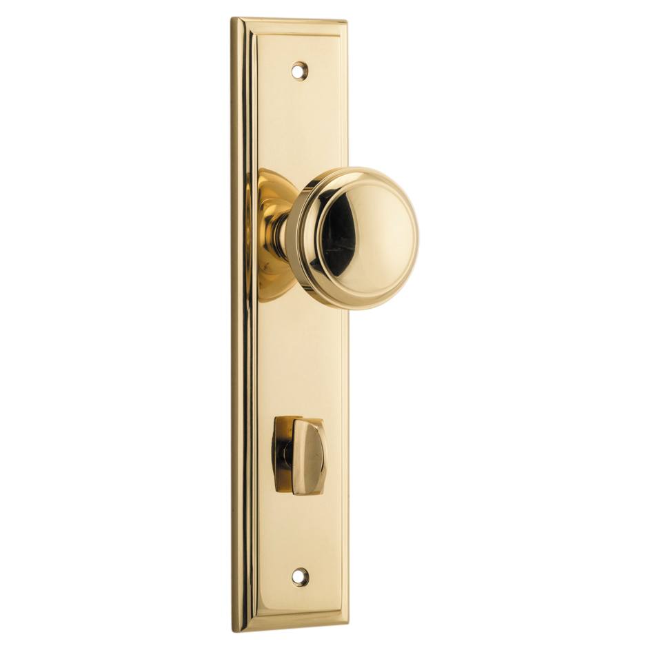 Paddington Knob Stepped Backplate Polished Brass