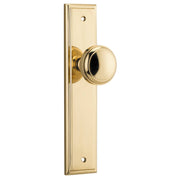 Paddington Knob Stepped Backplate Polished Brass