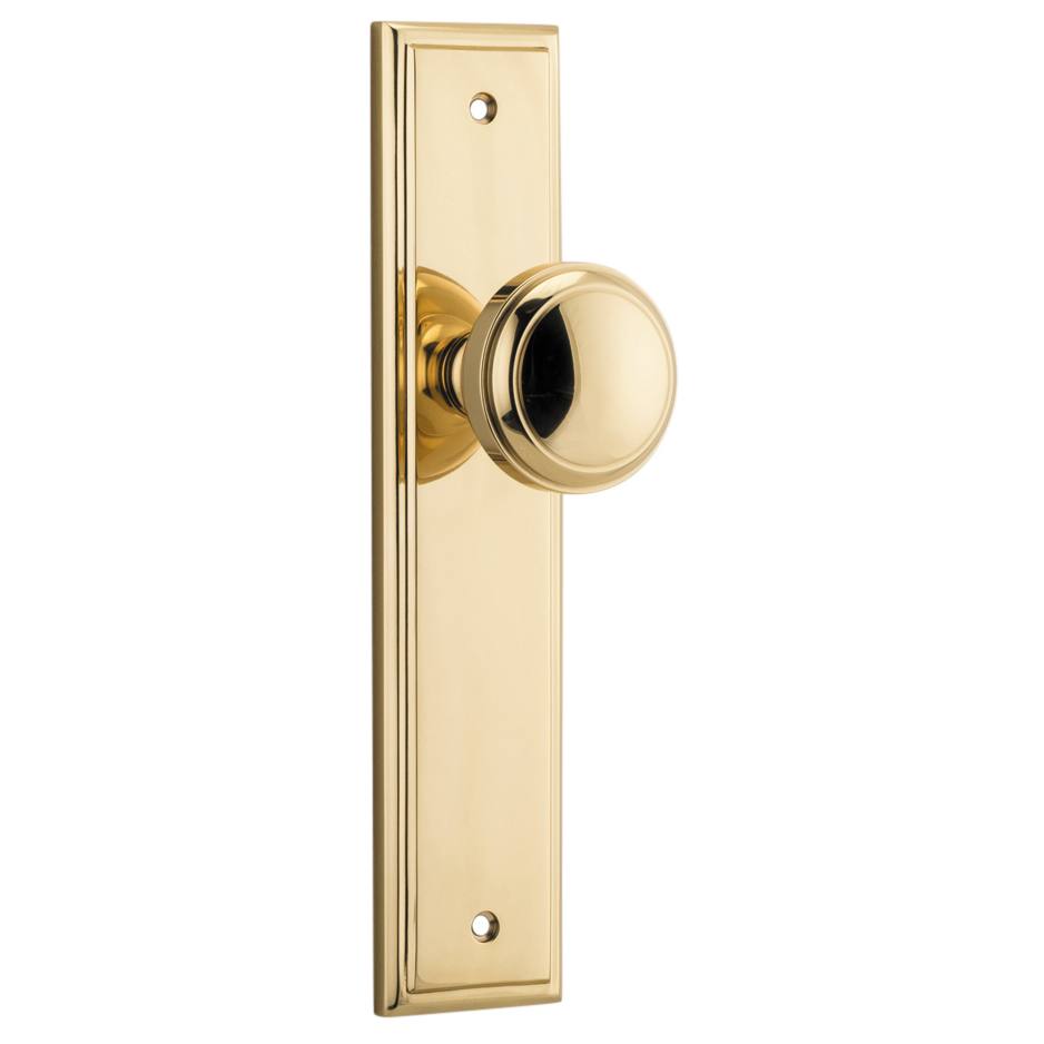 Paddington Knob Stepped Backplate Polished Brass