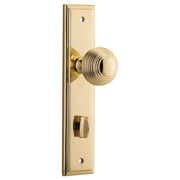 Guildford Knob Stepped Backplate Polished Brass