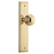 Guildford Knob Stepped Backplate Polished Brass