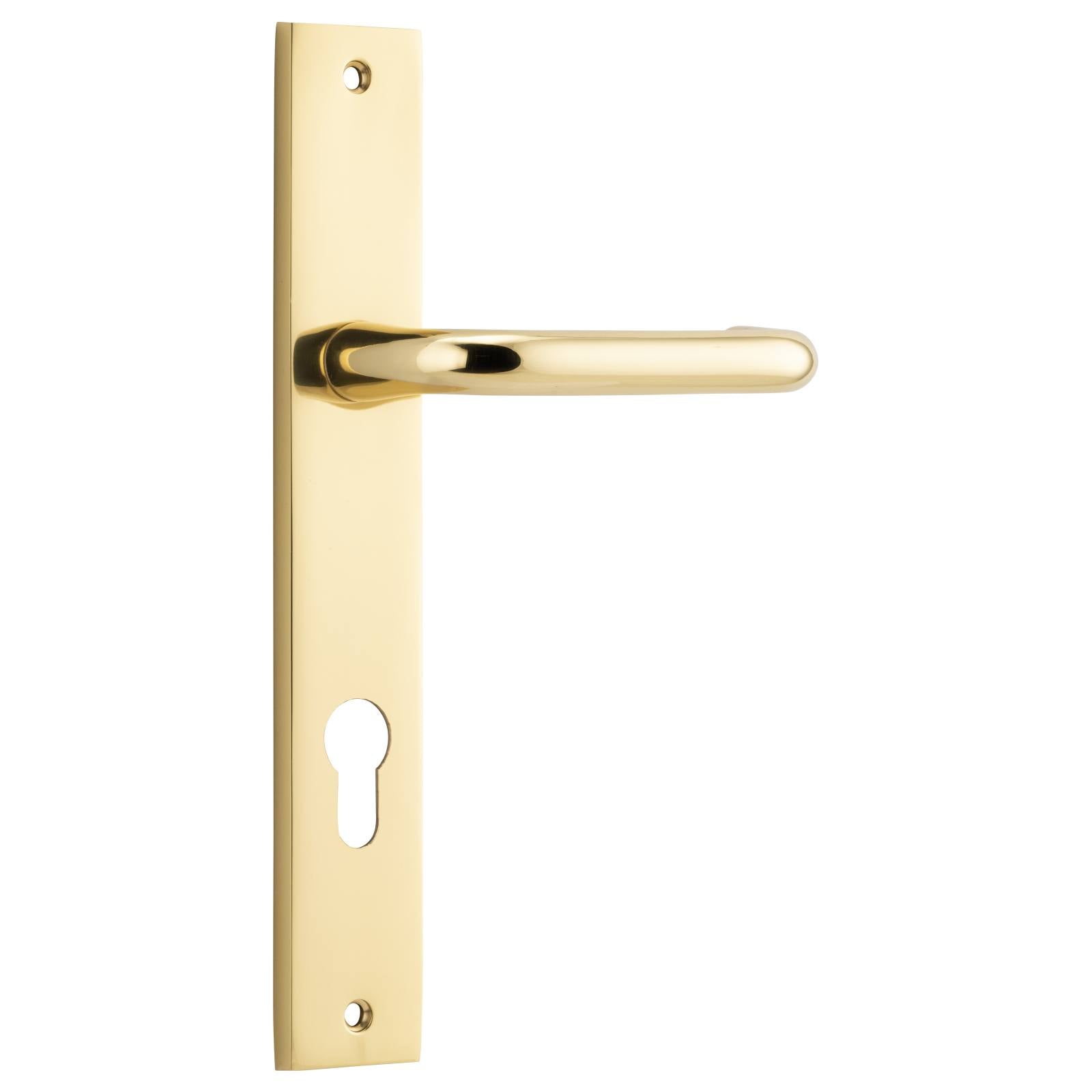 Oslo Lever Rectangular Backplate Polished Brass