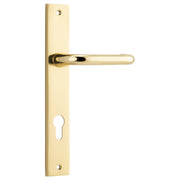 Oslo Lever Rectangular Backplate Polished Brass